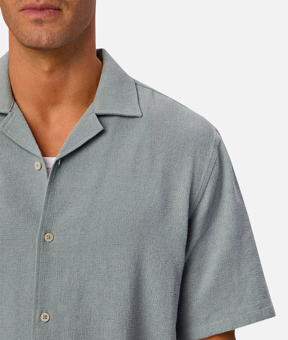 INDUSTRIE - The Check Marbella Short Sleeve Shirt - OPAL