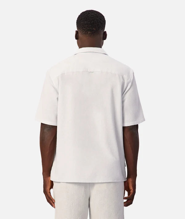 INDUSTRIE - The Check Marbella Short Sleeve Shirt - Sky / Off White