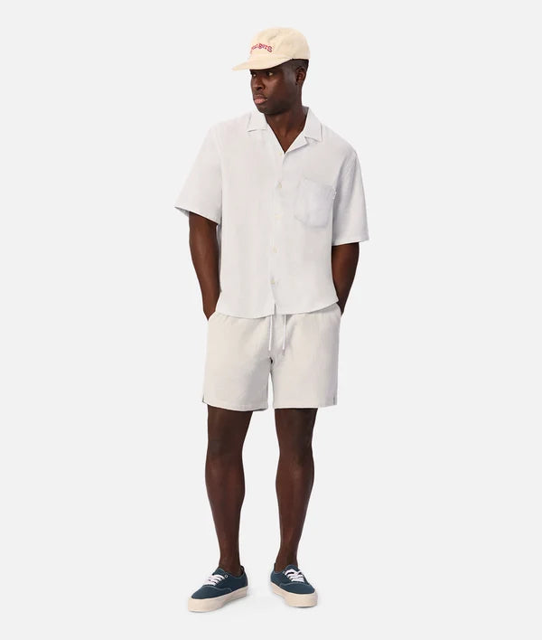 INDUSTRIE - The Check Marbella Short Sleeve Shirt - Sky / Off White