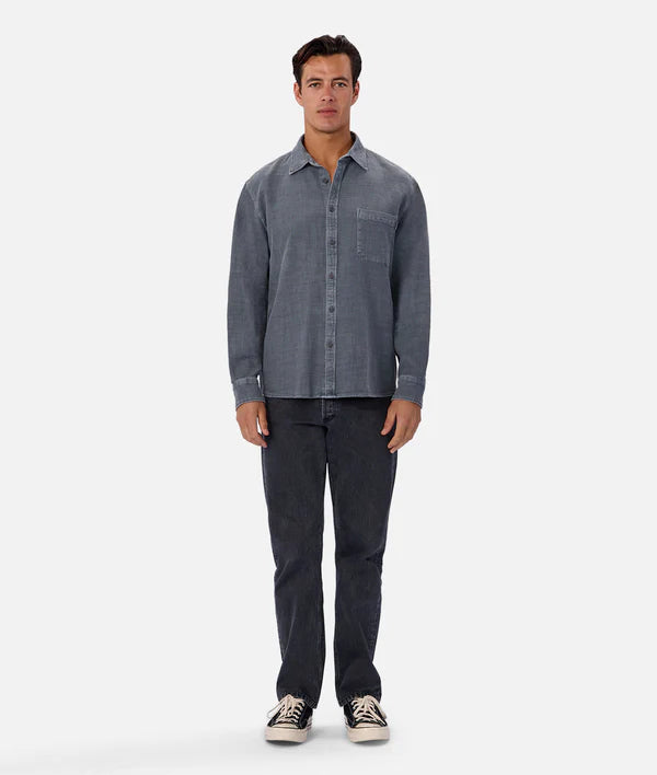INDUSTRIE - The Lisbon Long Sleeve Shirt - Blue Steel