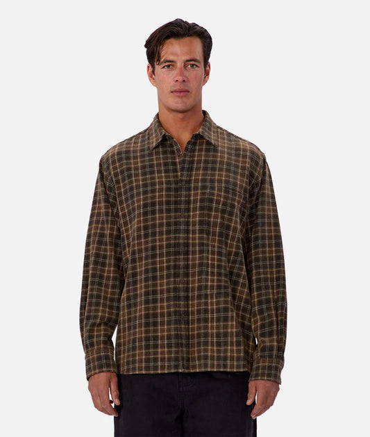 INDUSTRIE - The Maple Long Sleeve Shirt - Char / Maple