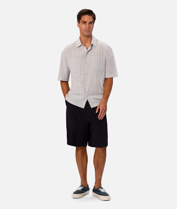 INDUSTRIE - The Santos Short Sleeve Shirt - Blue Combo