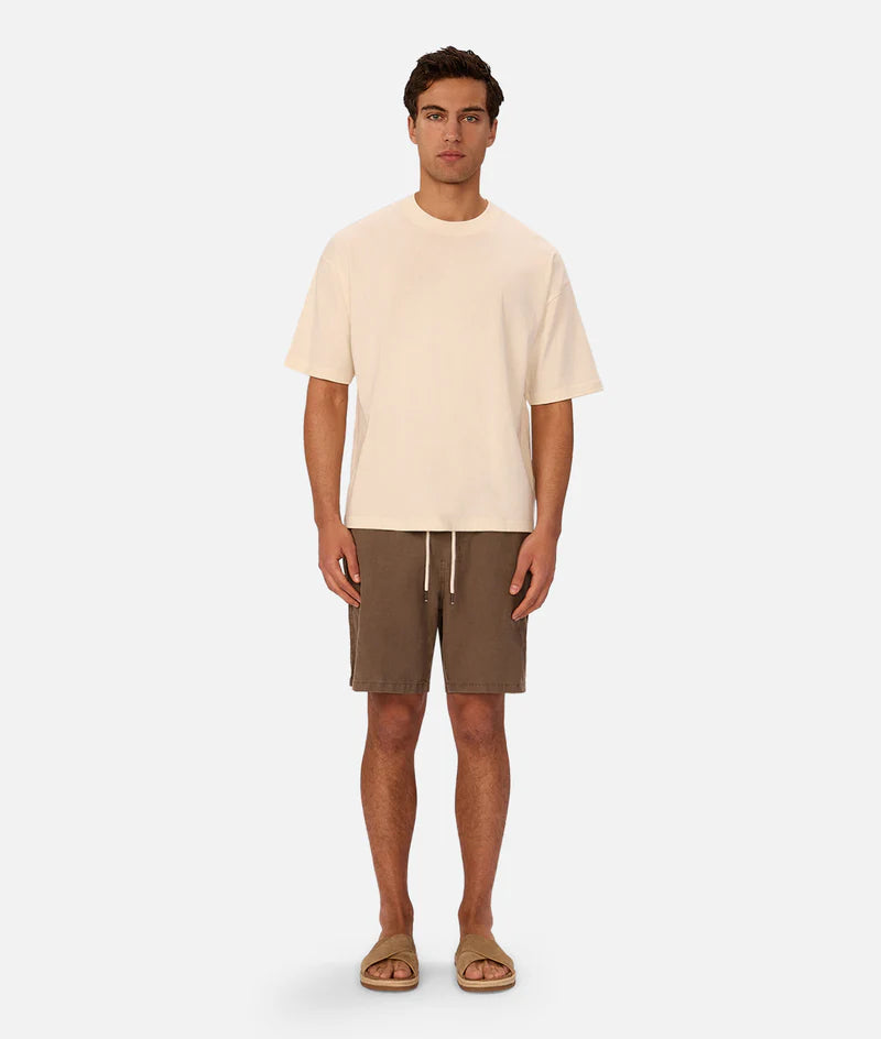 INDUSTRIE - The Marina Linen Short - Bark 25