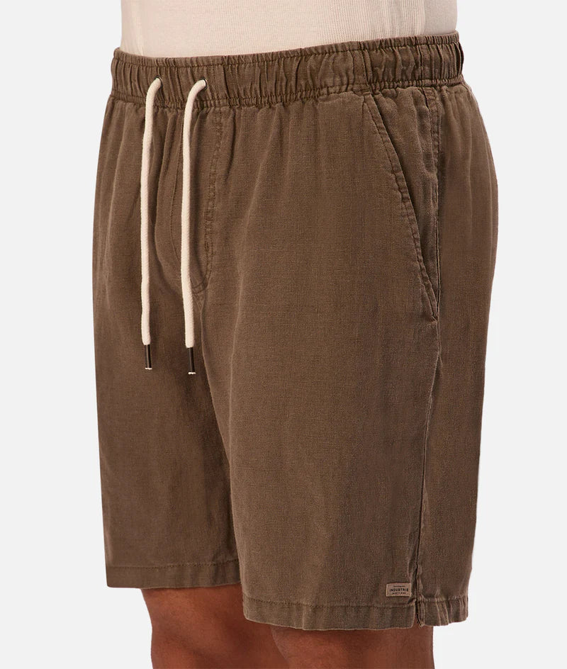 INDUSTRIE - The Marina Linen Short - Bark 25