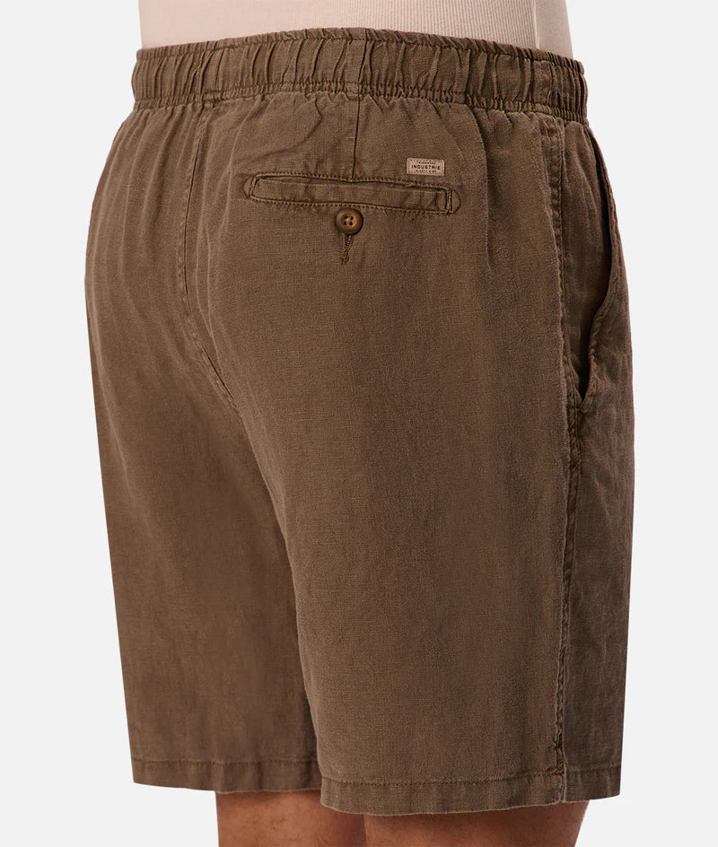 INDUSTRIE - The Marina Linen Short - Bark 25