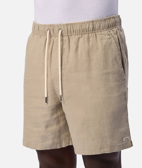 INDUSTRIE - The Marina Linen Short - MOSS