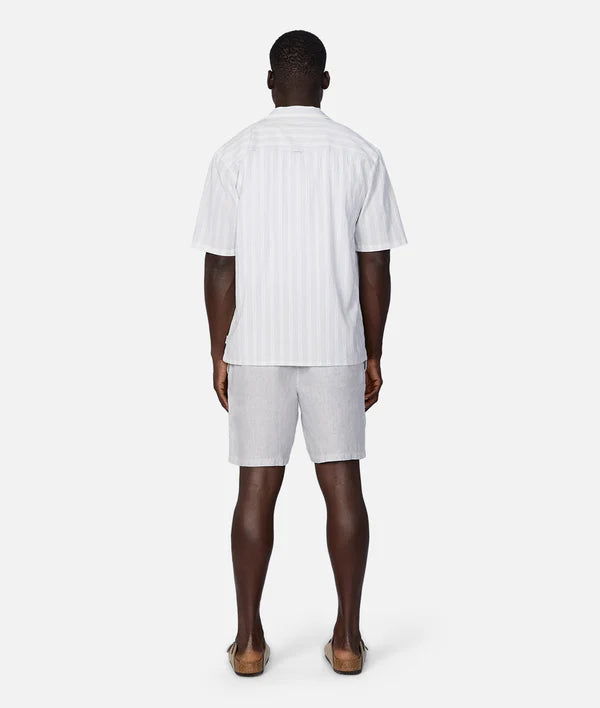 INDUSTRIE - Marina Linen Short - Silver Blue