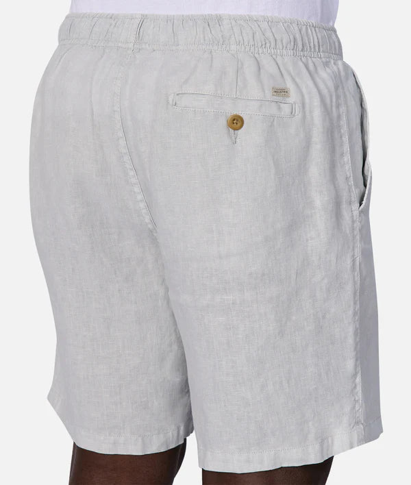 INDUSTRIE - Marina Linen Short - Silver Blue