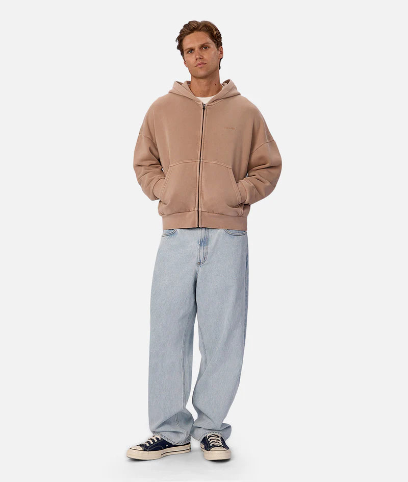 INDUSTRIE - The Staten Zip Through Hoodie - PEACH
