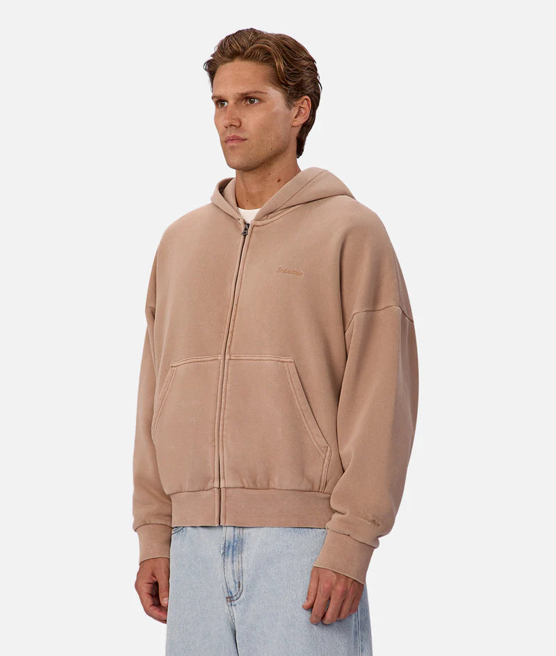 INDUSTRIE - The Staten Zip Through Hoodie - PEACH