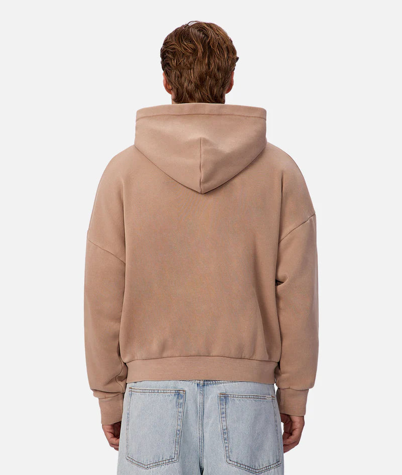 INDUSTRIE - The Staten Zip Through Hoodie - PEACH