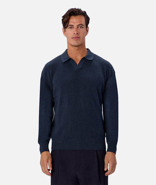 INDUSTRIE - The New England Polo Knit - Petrol 26
