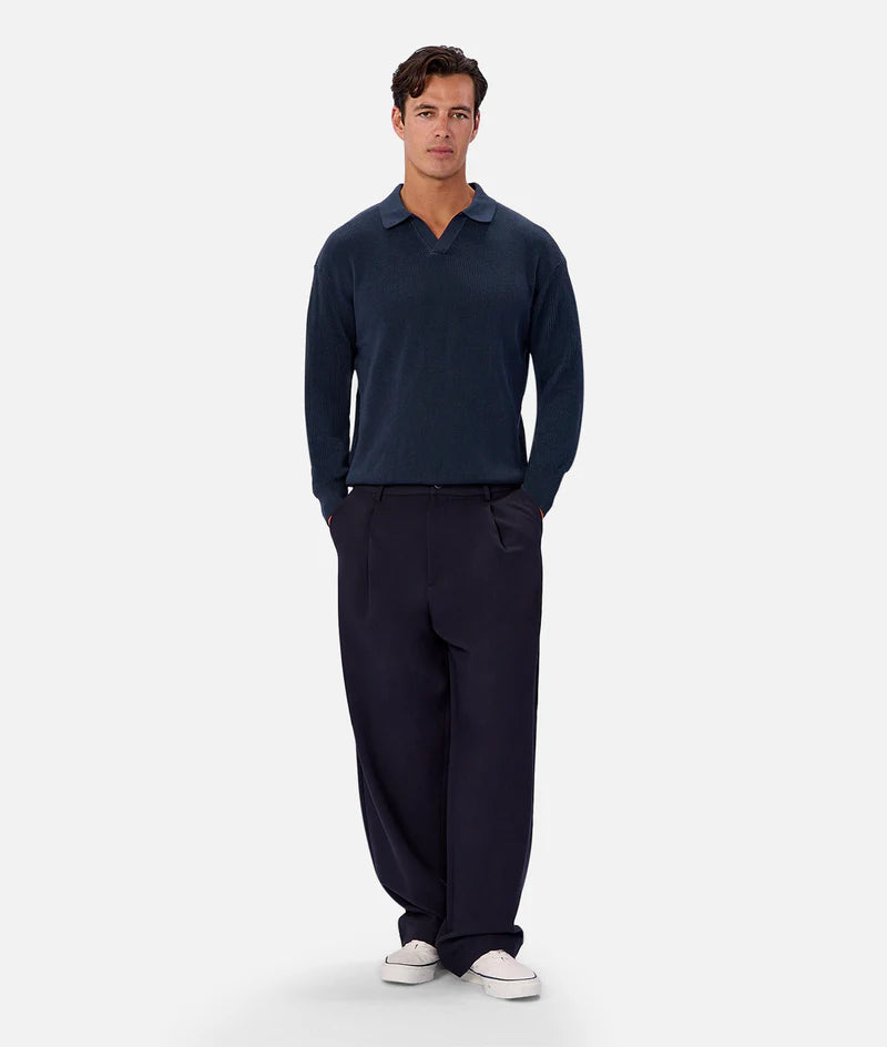 INDUSTRIE - The New England Polo Knit - PETROL 26
