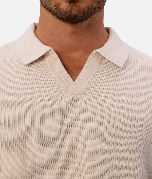 INDUSTRIE - The New England Polo Knit - IVORY