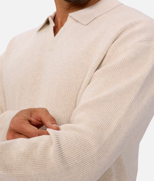 INDUSTRIE - The New England Polo Knit - IVORY
