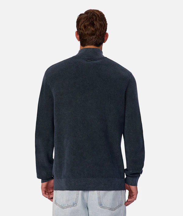 INDUSTRIE - The New England Wash Zip Neck - ACID NAVY