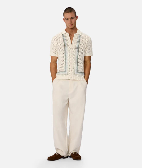 INDUSTRIE - The Lauderdale Short Sleeve Shirt - Cream Multi