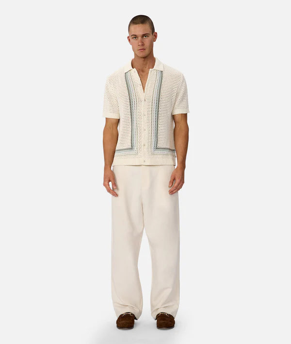 INDUSTRIE - The Lauderdale Short Sleeve Shirt - Cream Multi