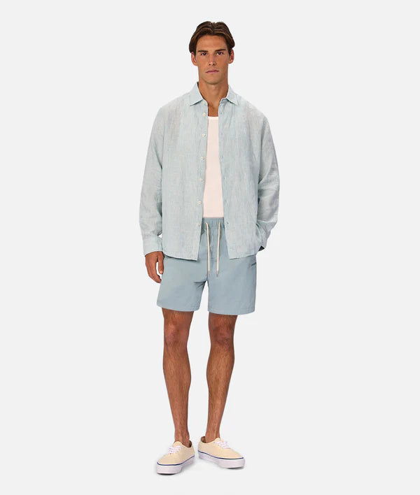 INDUSTRIE - The Avignon Long Sleeve Shirt - Mint / Turquoise