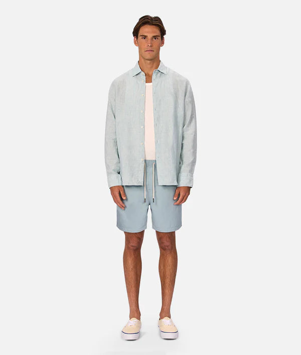 INDUSTRIE - The Avignon Long Sleeve Shirt - Mint / Turquoise