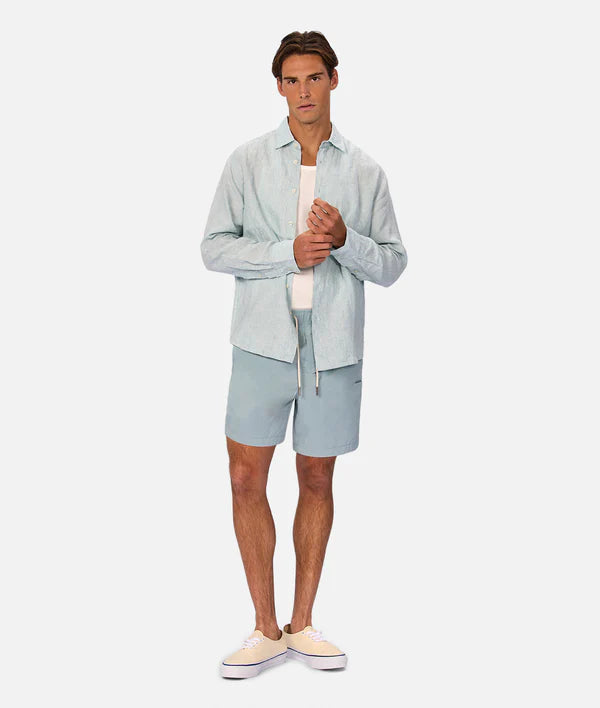 INDUSTRIE - The Avignon Long Sleeve Shirt - Mint / Turquoise