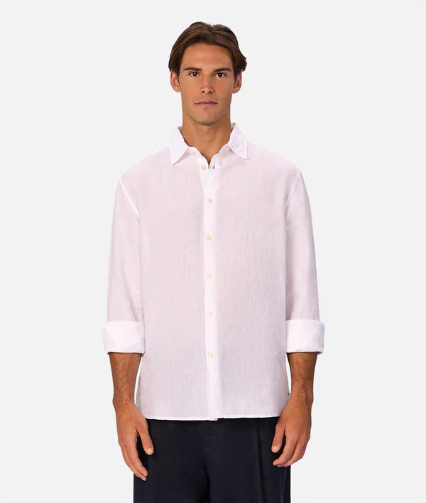 INDUSTRIE - The St Martins Long Sleeve Linen Shirt - Winter White