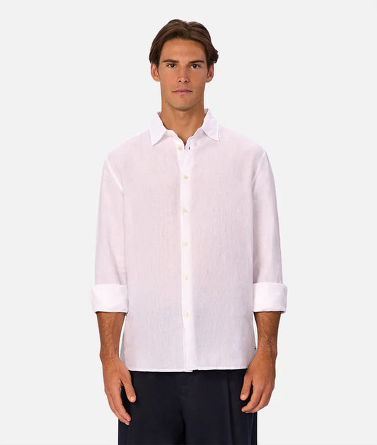 INDUSTRIE - The St Martins Long Sleeve Linen Shirt - Winter White