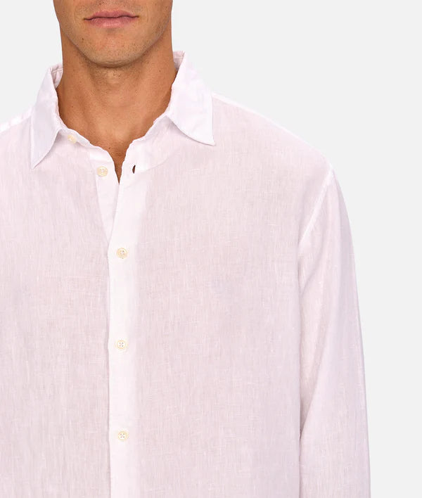 INDUSTRIE - The St Martins Long Sleeve Linen Shirt - Winter White