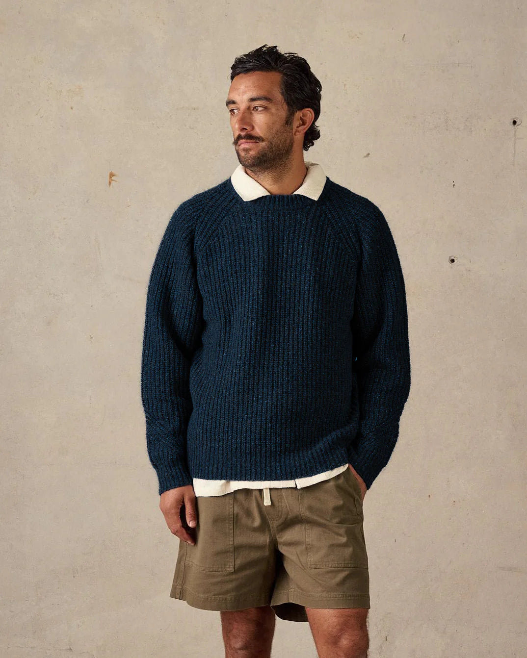McTAVISH - Fisherman Knit Dark Blue