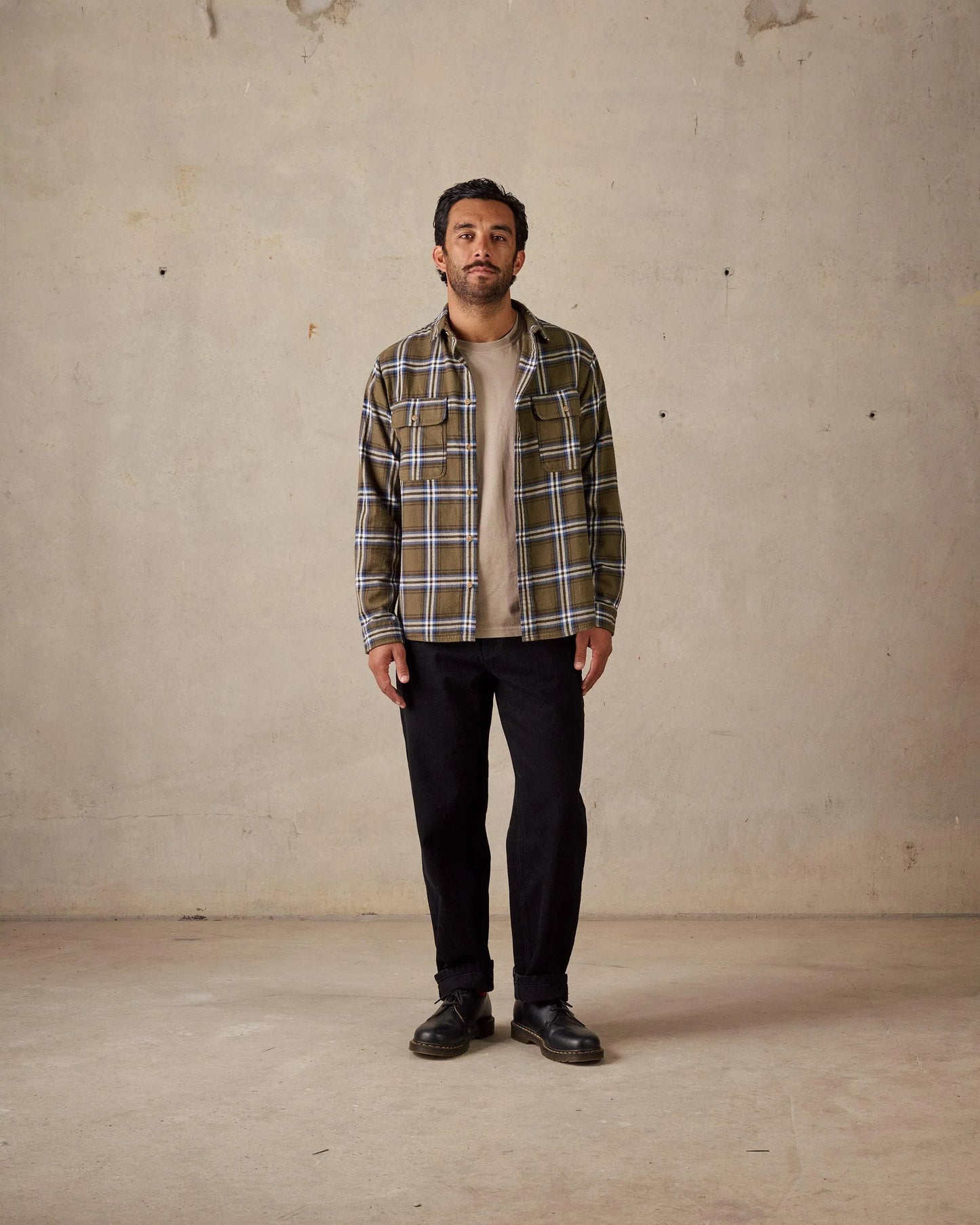McTAVISH -Twin Pocket Flannel Shirt - GREEN MULTI