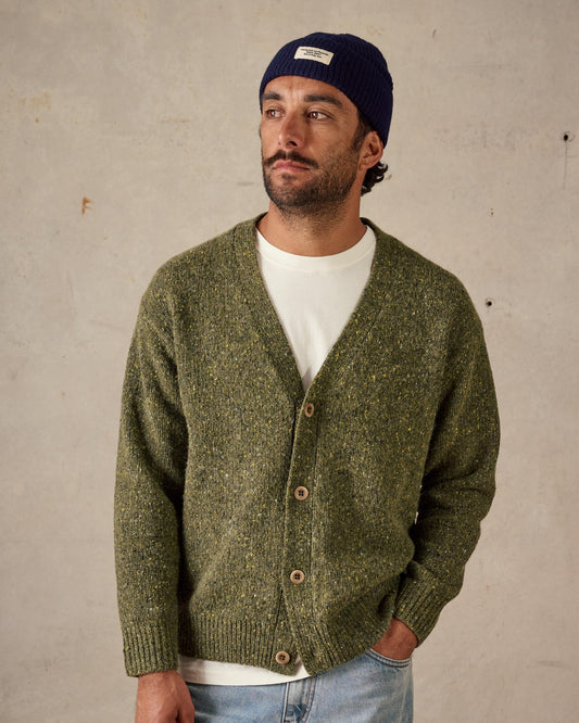 McTAVISH - Men's Wool Cardigan Green Multi