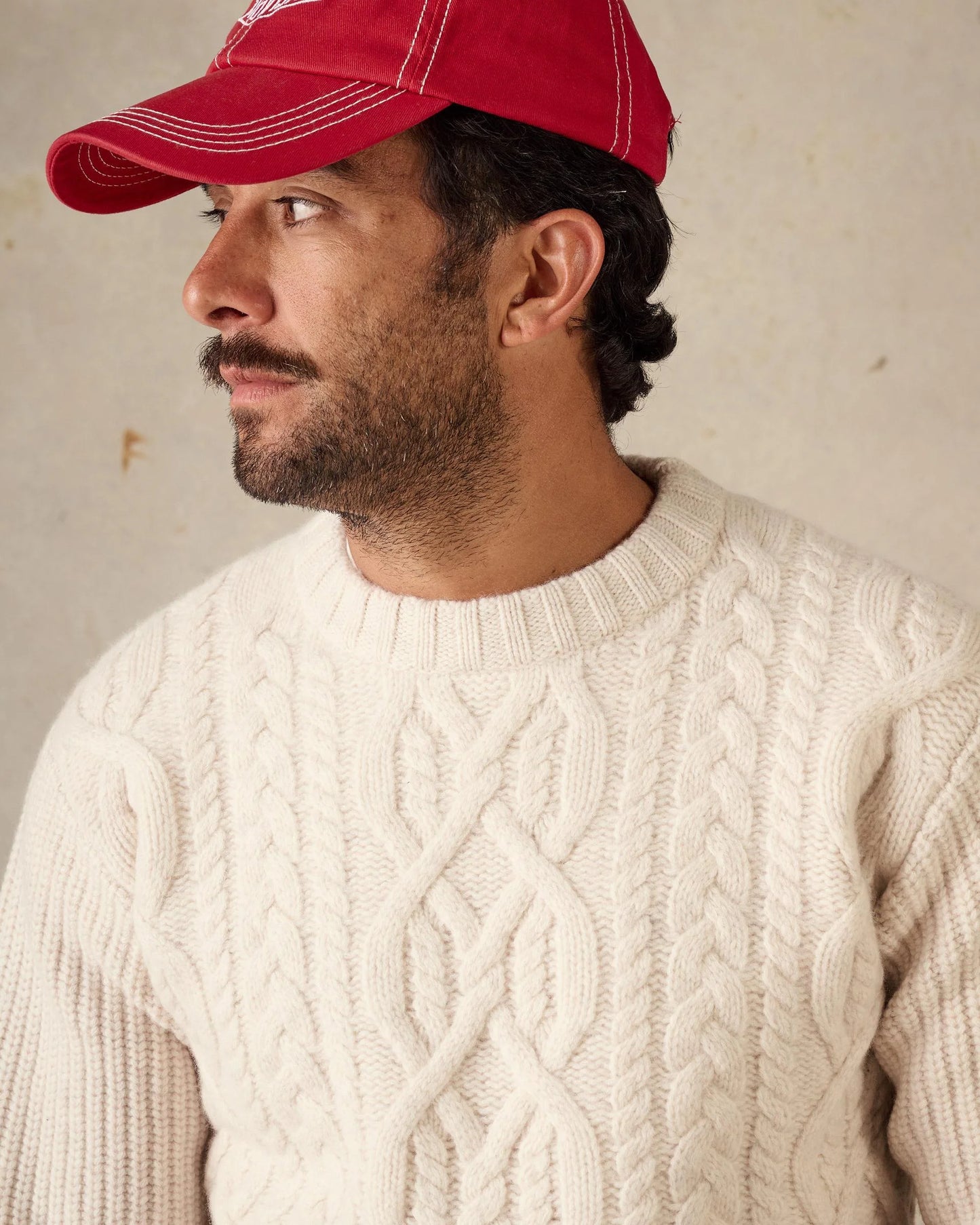 McTAVISH - Celtic Merino Knit - CHALK