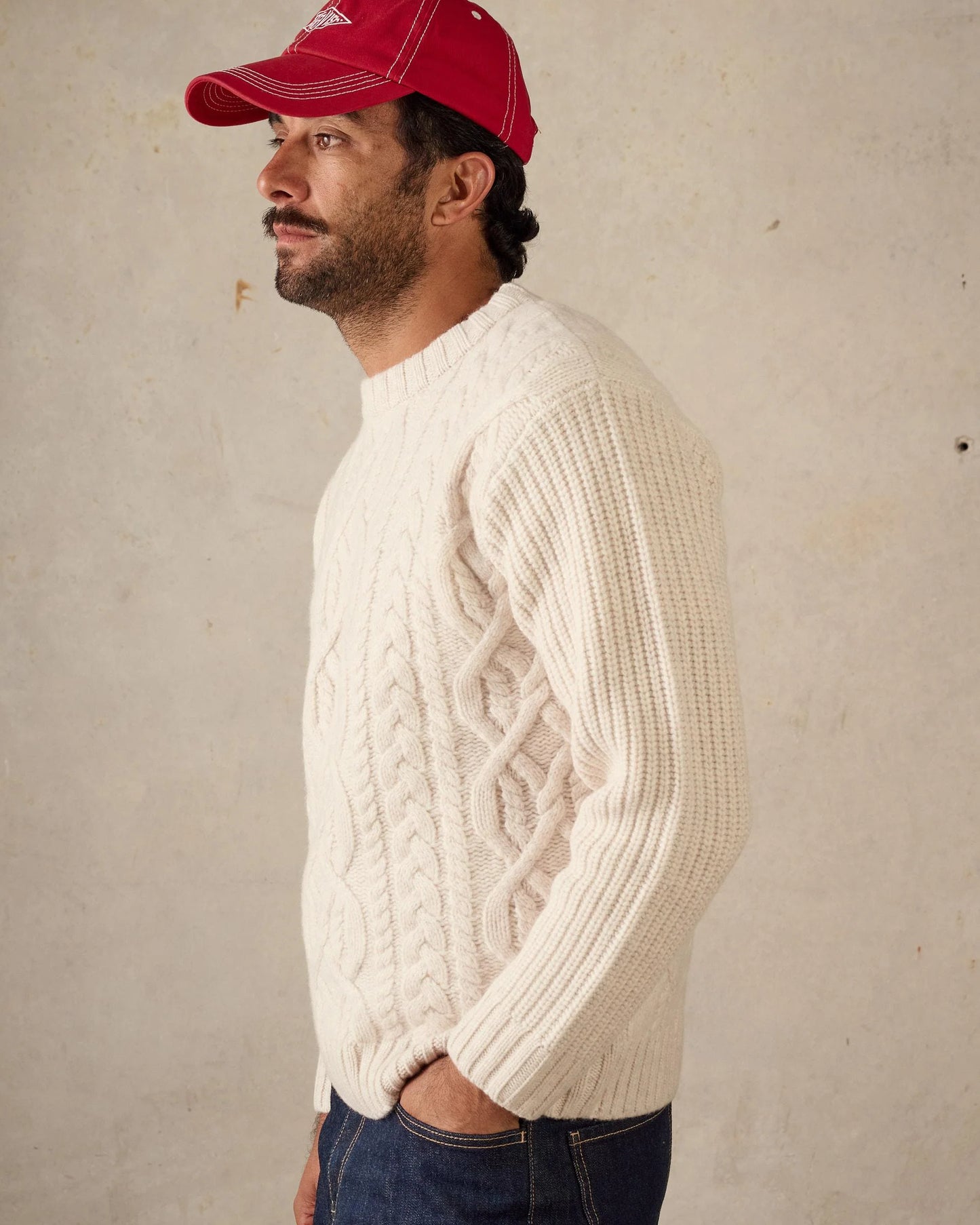 McTAVISH - Celtic Merino Knit - CHALK