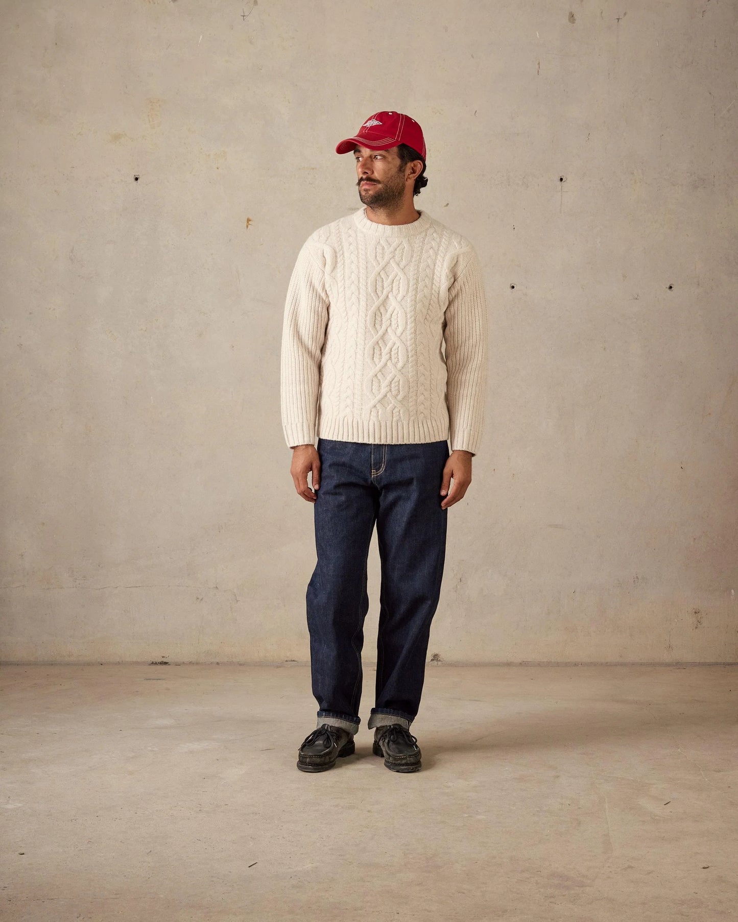 McTAVISH - Celtic Merino Knit - CHALK