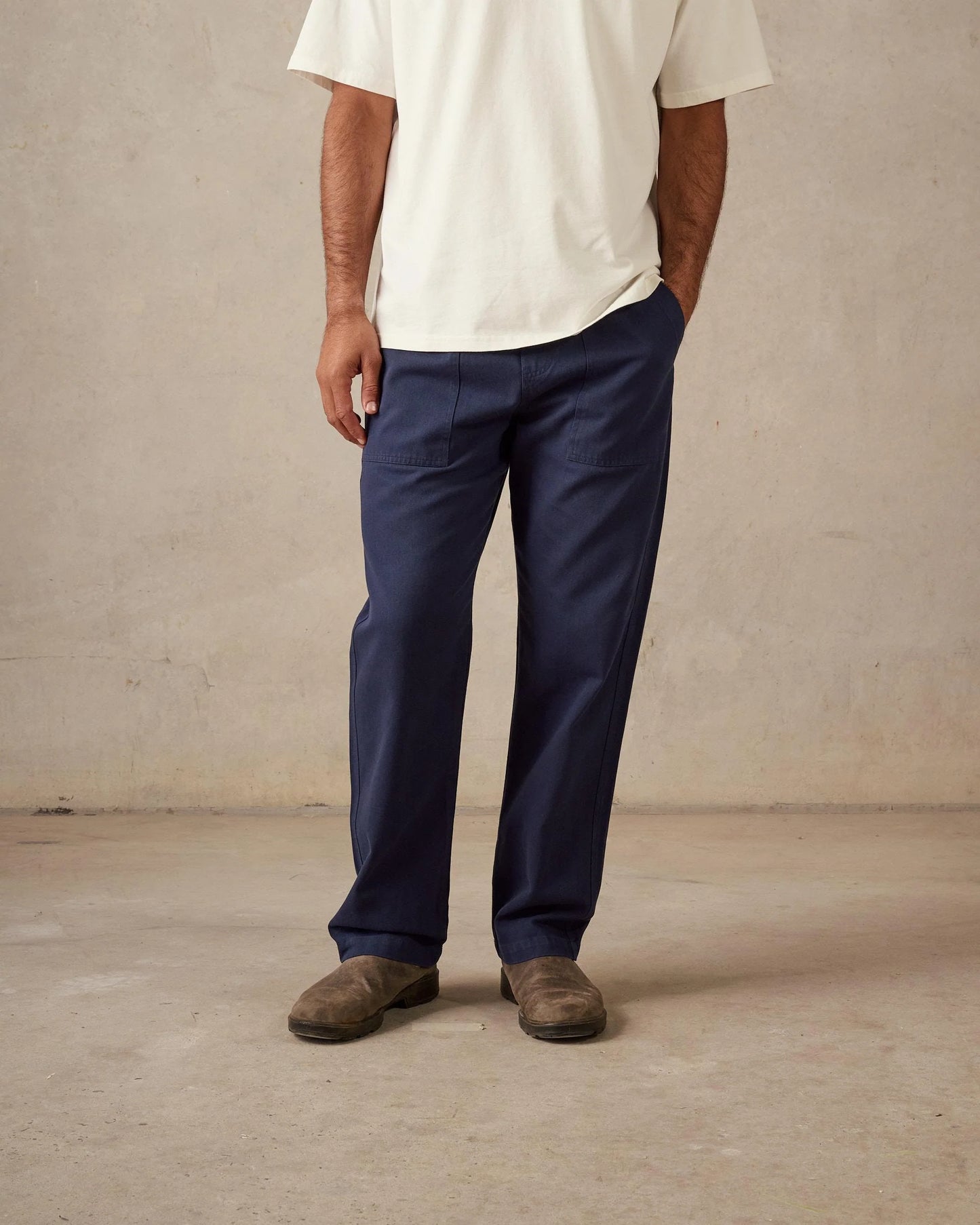 McTAVISH - Twill Pant - DARK BLUE