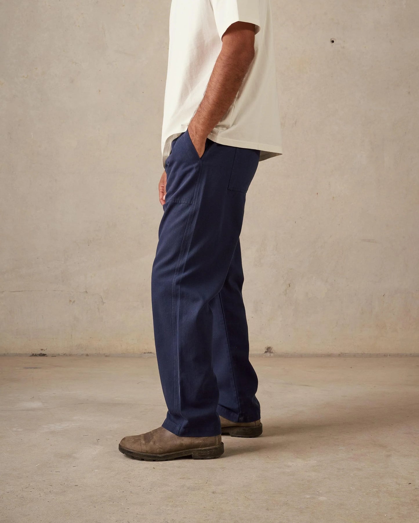 McTAVISH - Twill Pant - DARK BLUE