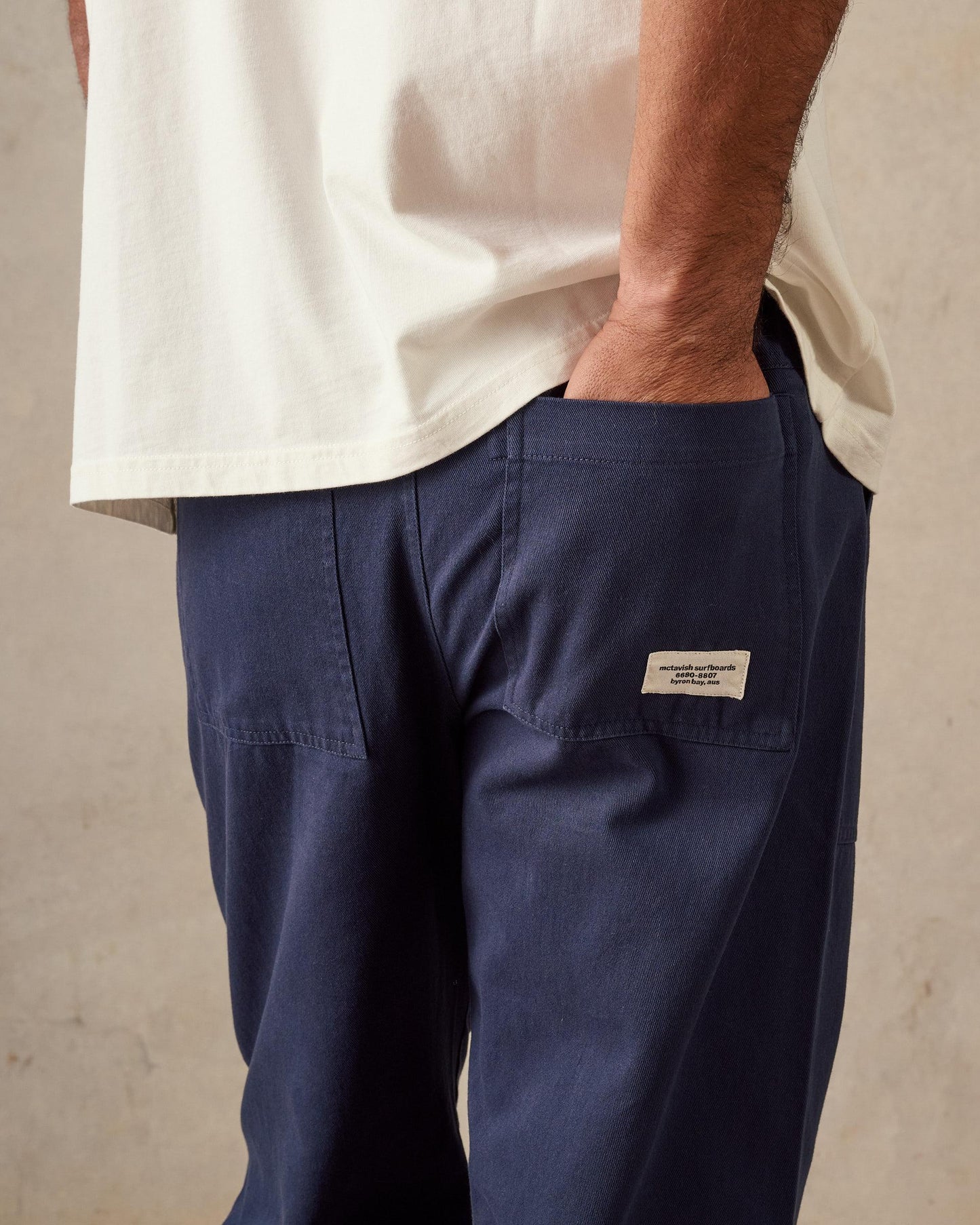 McTAVISH - Twill Pant - DARK BLUE