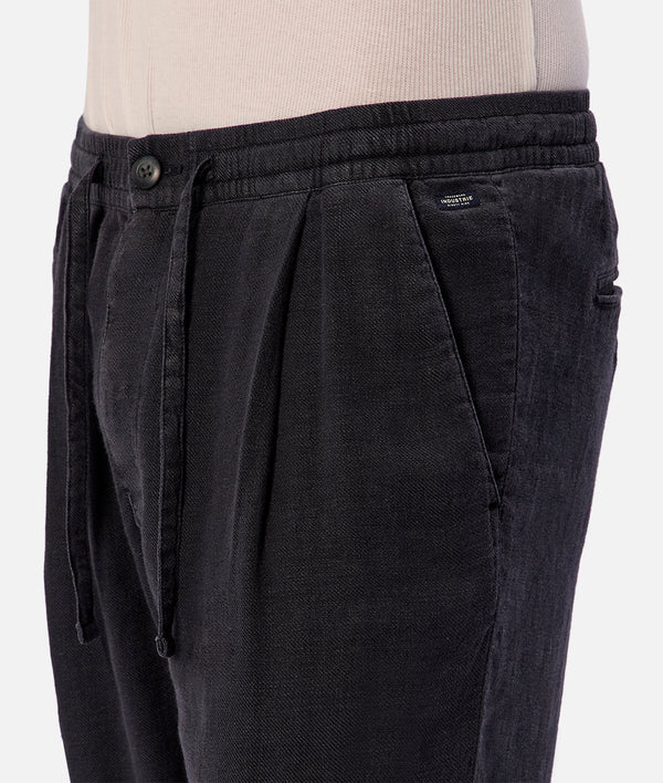 INDUSTRIE - The New Capri Linen Pant - OD Navy