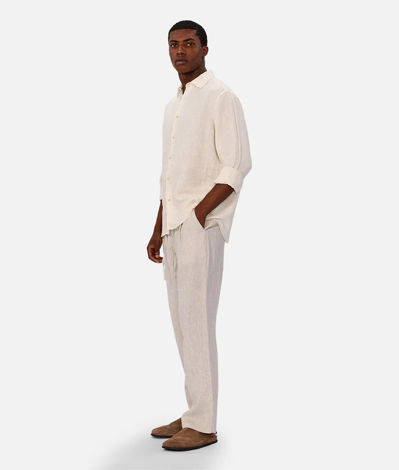INDUSTRIE - The Catania Linen Pant - YD Wheat