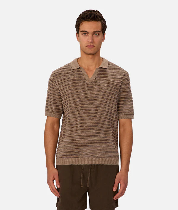 INDUSTRIE - The Matera Polo - Mocha/Dark Brown