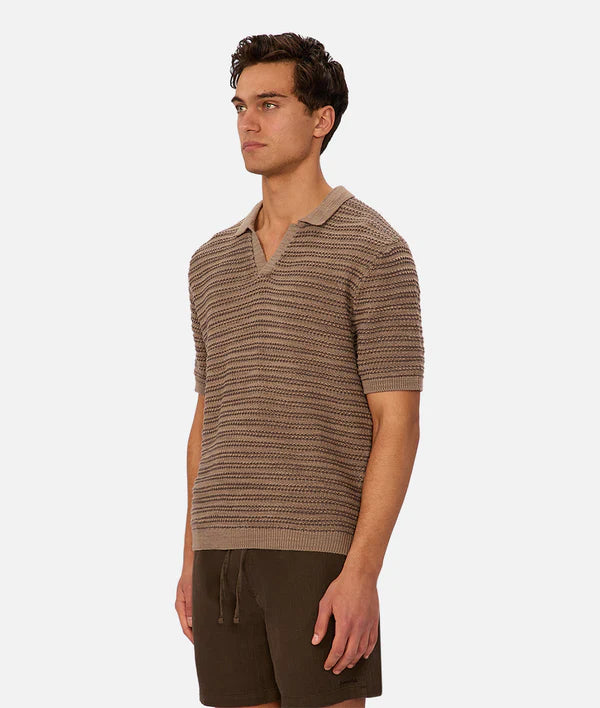INDUSTRIE - The Matera Polo - Mocha/Dark Brown