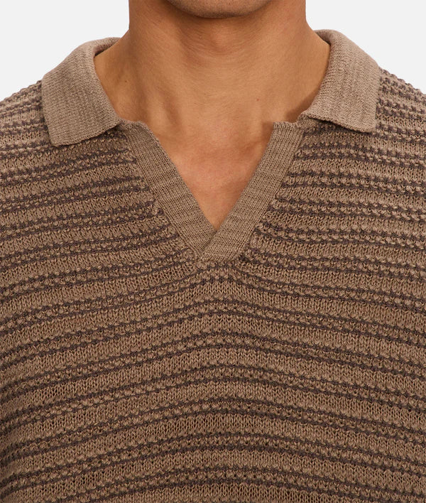 INDUSTRIE - The Matera Polo - Mocha/Dark Brown