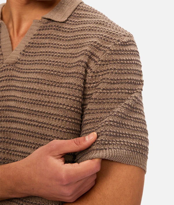 INDUSTRIE - The Matera Polo - Mocha/Dark Brown