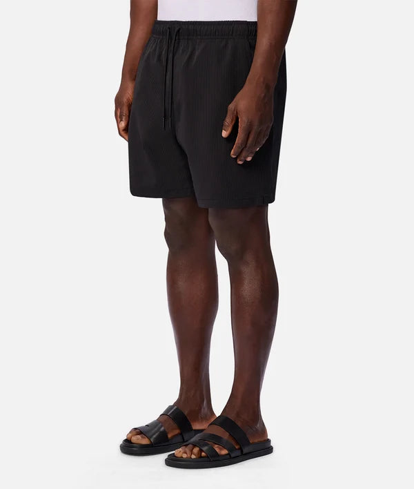 INDUSTRIE - The New Seersucker Swim Short - BLACK