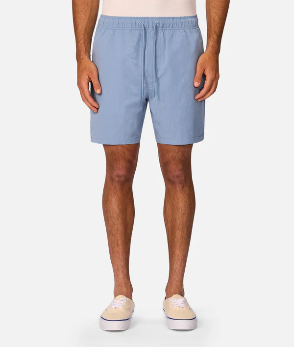 INDUSTRIE - The New Seersucker Swim Short - Tropez Blue