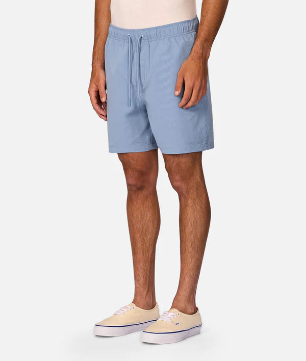 INDUSTRIE - The New Seersucker Swim Short - Tropez Blue