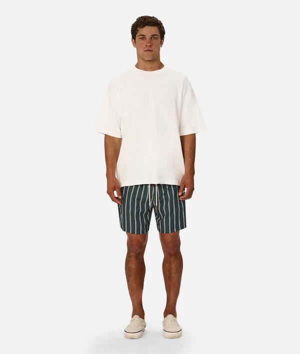 INDUSTRIE - The Posada Swim Short - Pine / White