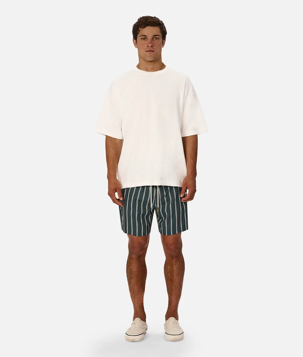 INDUSTRIE - The Posada Swim Short - Pine / White