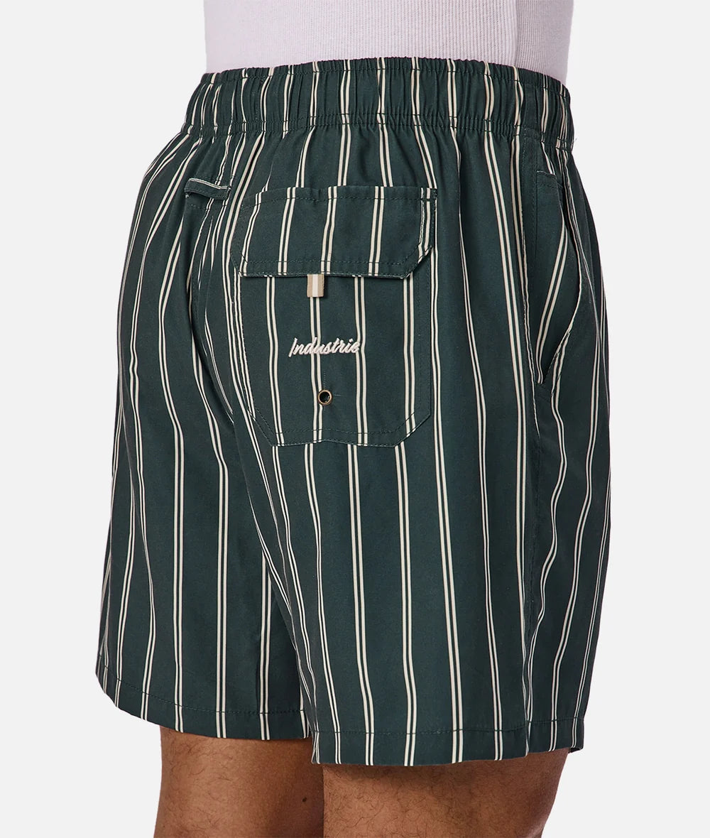 INDUSTRIE - The Posada Swim Short - Pine / White
