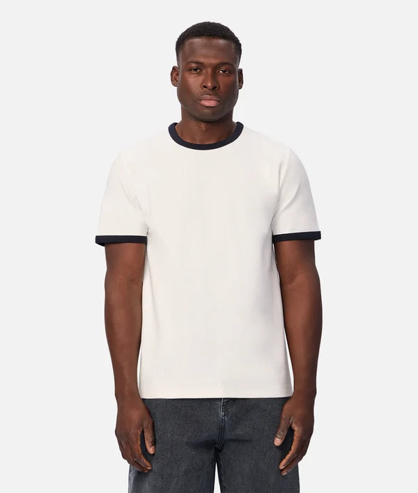 INDUSTRIE -  The Ringer Tee - CREAM/NAVY